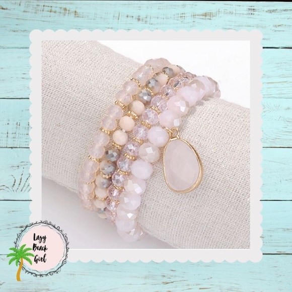Jewelry - Beautiful Natural Stones Beaded Bracelet Pink